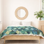 Mermaid Art, Sea Green, Ocean Blue Duvet Cover Gallery Image 3