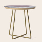 Minimal Aerial Beach -  Purple Sand -Ocean - Sea - travel photography  Side Table Gallery Image 1
