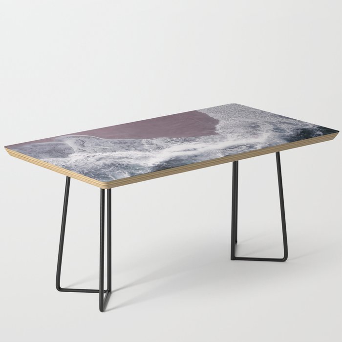 Minimal Aerial Beach -  Purple Sand -Ocean - Sea - travel photography  Coffee Table Gallery Image 1