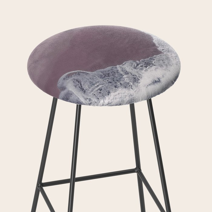 Minimal Aerial Beach -  Purple Sand -Ocean - Sea - travel photography  Stool Gallery Image 2