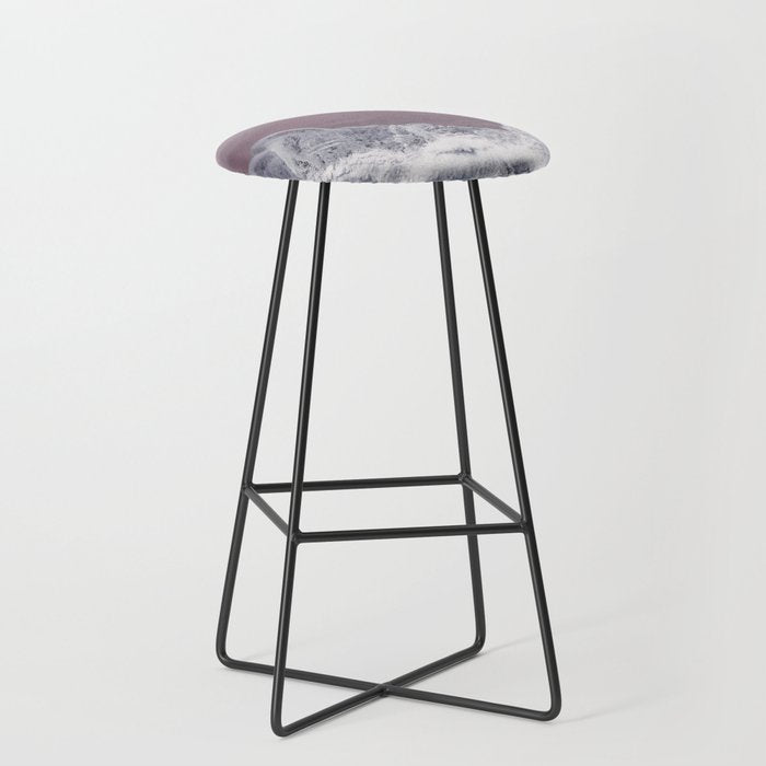 Minimal Aerial Beach -  Purple Sand -Ocean - Sea - travel photography  Stool Gallery Image 1