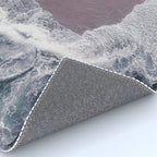 Minimal Aerial Beach -  Purple Sand -Ocean - Sea - travel photography  Rug Gallery Image 4