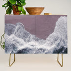 Minimal Aerial Beach -  Purple Sand -Ocean - Sea - travel photography  Credenza Gallery Image 1