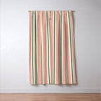 Classic Stripes - peach green Window Curtain Gallery Image 3