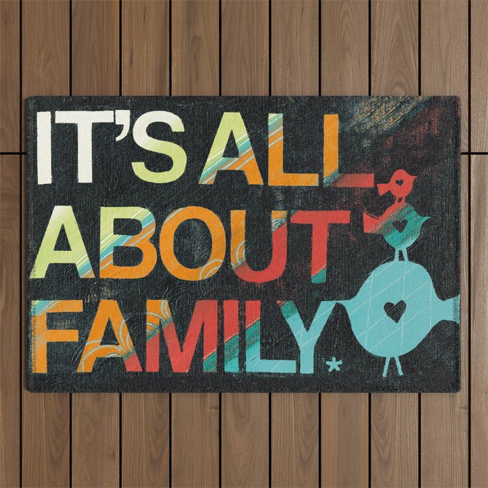 It's All About Family Outdoor Rug Gallery Image 1