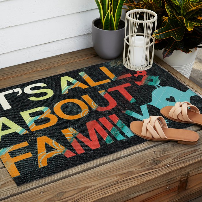 It's All About Family Outdoor Rug Gallery Image 2