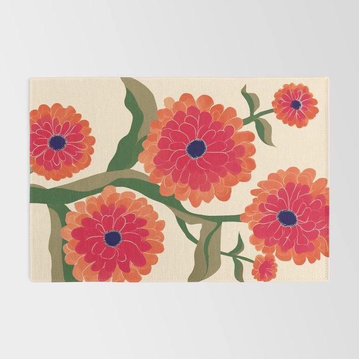 Red Zinnias Rug Gallery Image 2