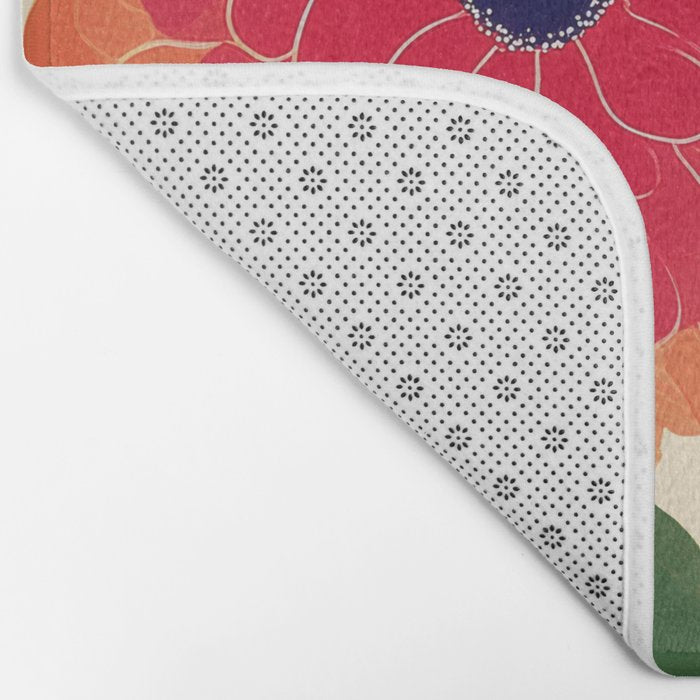 Red Zinnias Bath Mat Gallery Image 2