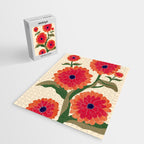 Red Zinnias Jigsaw Puzzle Gallery Image 2