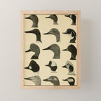 Vintage Duck Heads Mini Art Print Gallery Image 1