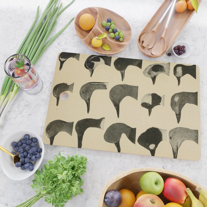 Vintage Duck Heads Cutting Board Gallery Image 2