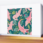 Party Gators (Warning - Pink Crocodiles Swim Here!) Wall Mural Gallery Image 2