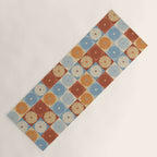 Retro Flowers Check Pattern XVIII Yoga Mat Gallery Image 1