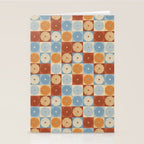 Retro Flowers Check Pattern XVIII Stationery Card Gallery Image 2