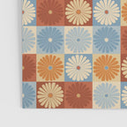 Retro Flowers Check Pattern XVIII Poster Gallery Image 3