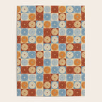 Retro Flowers Check Pattern XVIII Poster Gallery Image 4