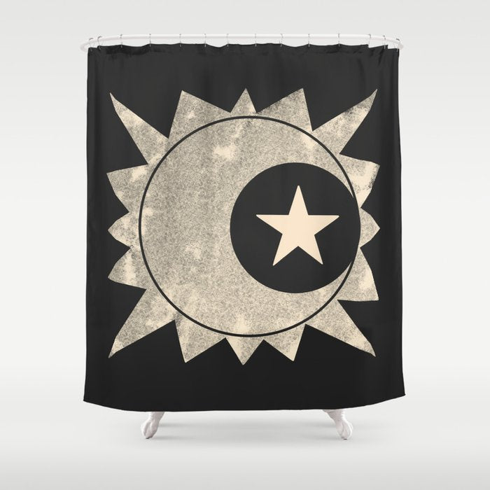 Sun Moon Star Shower Curtain Gallery Image 1