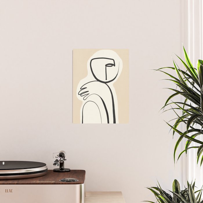 Lady Portrait Abstract Minimal  Line Art 3 Poster Gallery Image 2