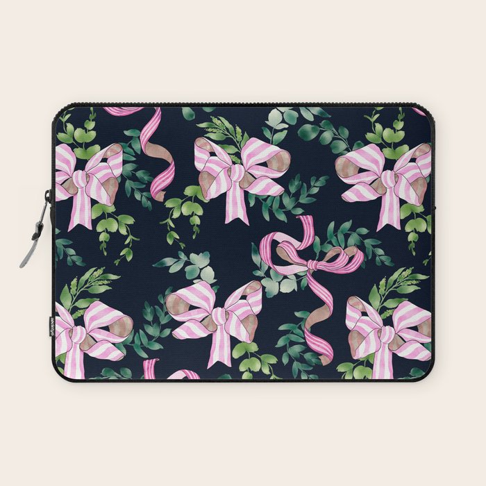 Whimsical Cheerful Bows Plants Laptop Sleeve Gallery Image 1