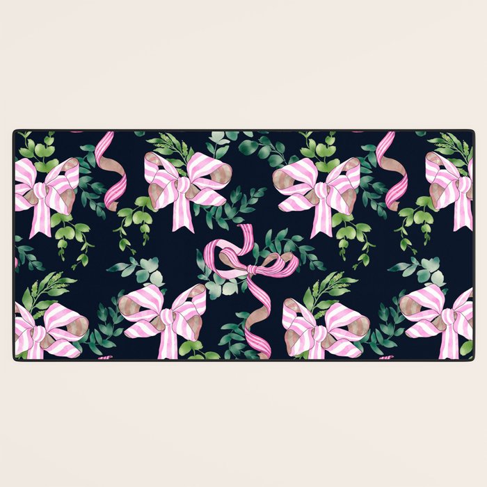 Whimsical Cheerful Bows Plants Desk Mat Gallery Image 3