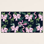 Whimsical Cheerful Bows Plants Desk Mat Gallery Image 3