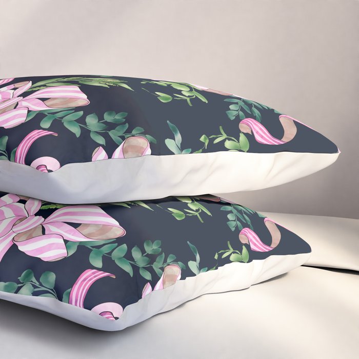 Whimsical Cheerful Bows Plants Pillow Sham Gallery Image 3