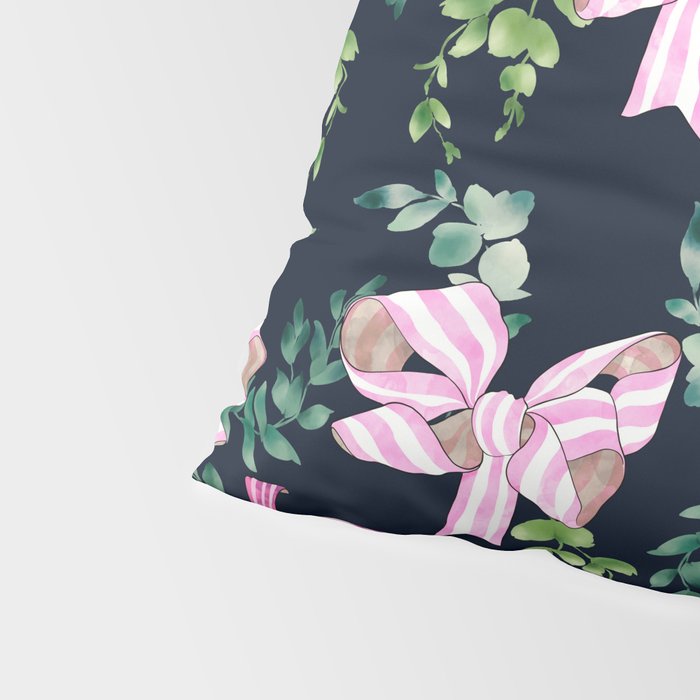 Whimsical Cheerful Bows Plants Pillow Sham Gallery Image 4