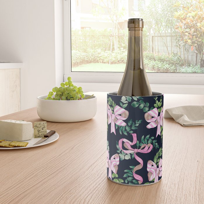Whimsical Cheerful Bows Plants Wine Chiller Gallery Image 4