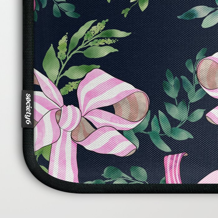 Whimsical Cheerful Bows Plants Laptop Sleeve Gallery Image 3