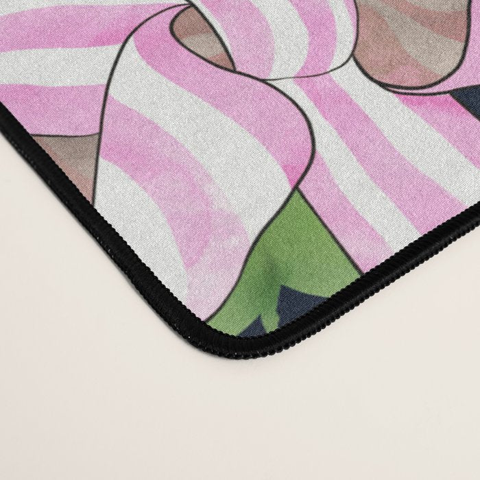 Whimsical Cheerful Bows Plants Desk Mat Gallery Image 4