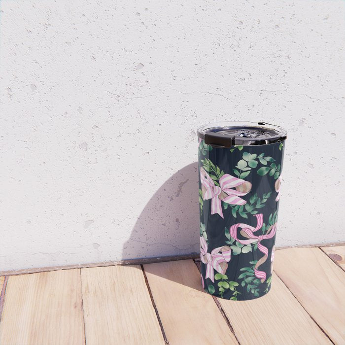Whimsical Cheerful Bows Plants Travel Mug Gallery Image 4
