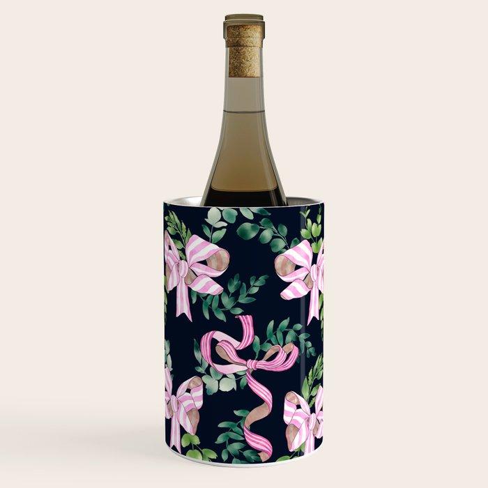 Whimsical Cheerful Bows Plants Wine Chiller Gallery Image 1