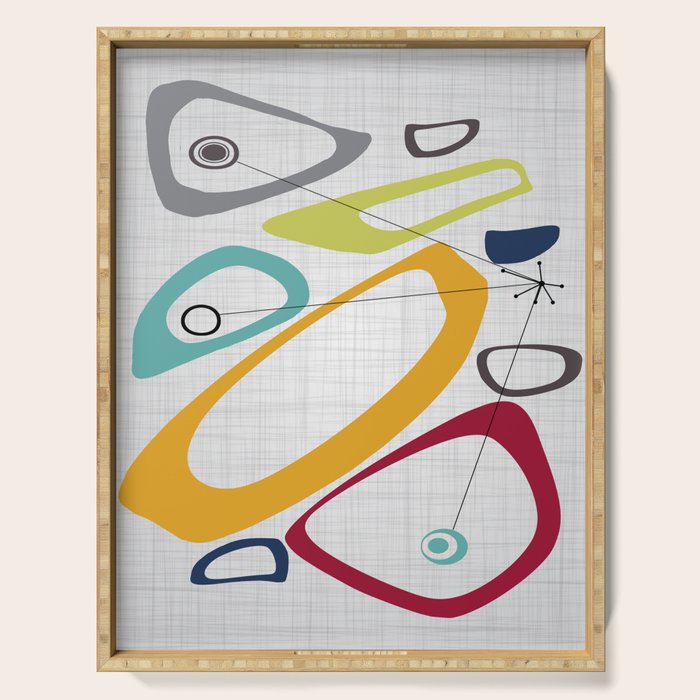 Mid Century Modern Art Serving Tray Gallery Image 1