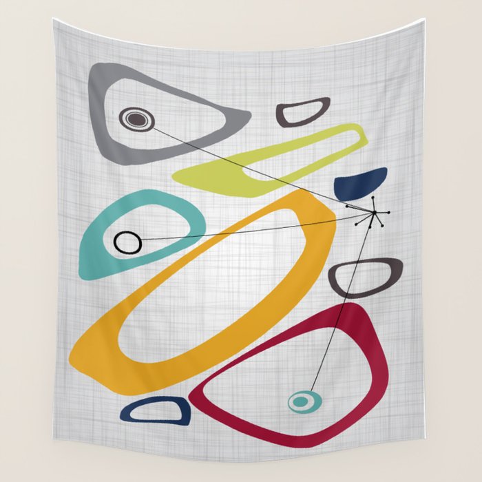 Mid Century Modern Art Wall Tapestry Gallery Image 4