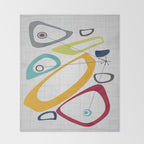Mid Century Modern Art Throw Blanket Gallery Image 2