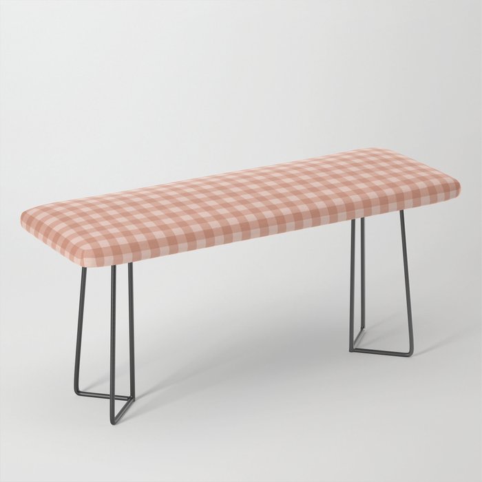 Gingham Plaid Pattern - Natural Rose Bench Gallery Image 1