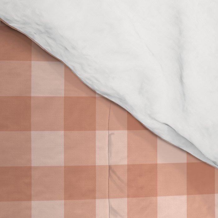 Gingham Plaid Pattern - Natural Rose Comforter Gallery Image 4