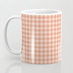 Gingham Plaid Pattern - Natural Rose Coffee Mug Gallery Image 3