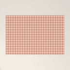 Gingham Plaid Pattern - Natural Rose Welcome Mat Gallery Image 1