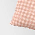 Gingham Plaid Pattern - Natural Rose Pillow Sham Gallery Image 4