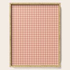 Gingham Plaid Pattern - Natural Rose Serving Tray Gallery Image 1