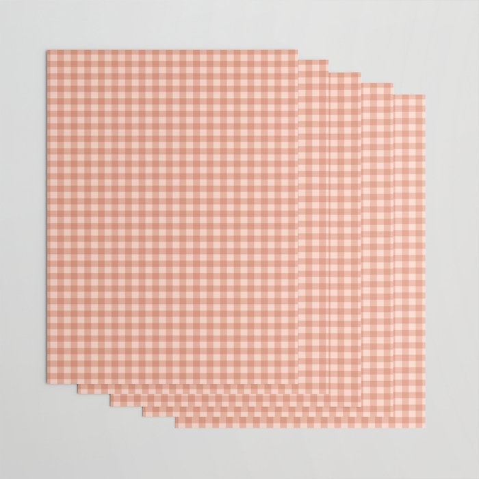 Gingham Plaid Pattern - Natural Rose Wrapping Paper Gallery Image 3