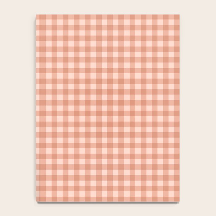 Gingham Plaid Pattern - Natural Rose Notebook Gallery Image 4