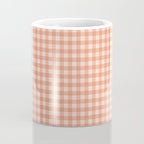 Gingham Plaid Pattern - Natural Rose Coffee Mug Gallery Image 4