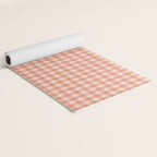 Gingham Plaid Pattern - Natural Rose Yoga Mat Gallery Image 2