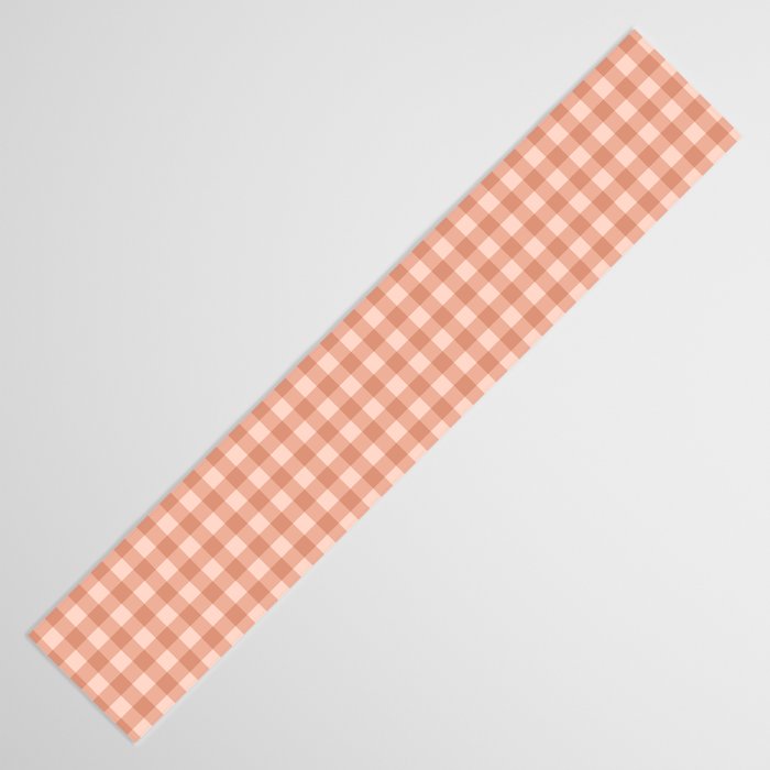 Gingham Plaid Pattern - Natural Rose Table Runner Gallery Image 3