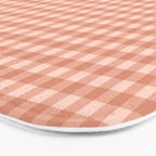 Gingham Plaid Pattern - Natural Rose Bath Mat Gallery Image 3