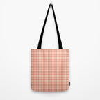 Gingham Plaid Pattern - Natural Rose Tote Bag Gallery Image 2