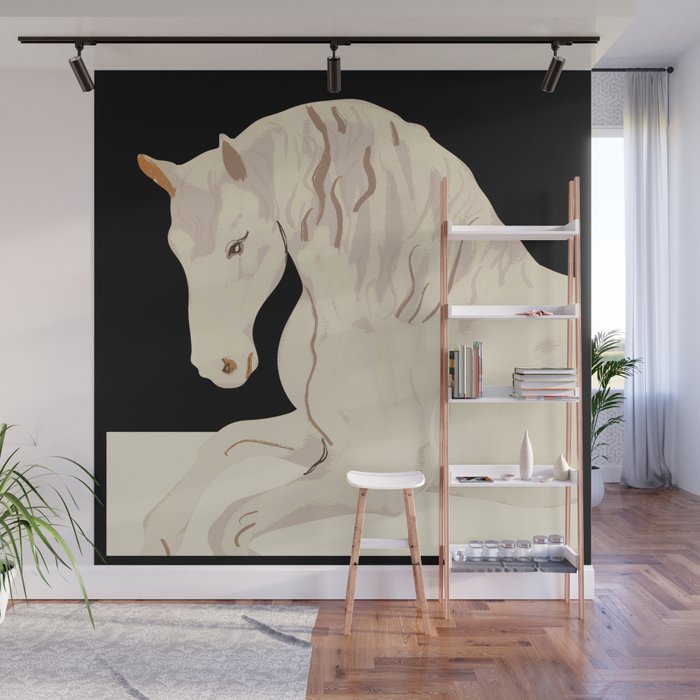 Minimal Abstract Art Horse 2 Wall Mural Gallery Image 1