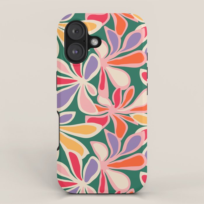 Colorful abstract flower art pattern iPhone Case Gallery Image 1